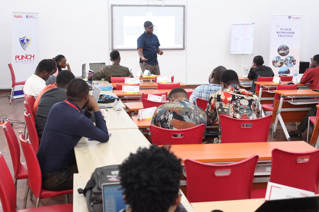 Oyejobi Adeola speaking at Punch Newspaper event